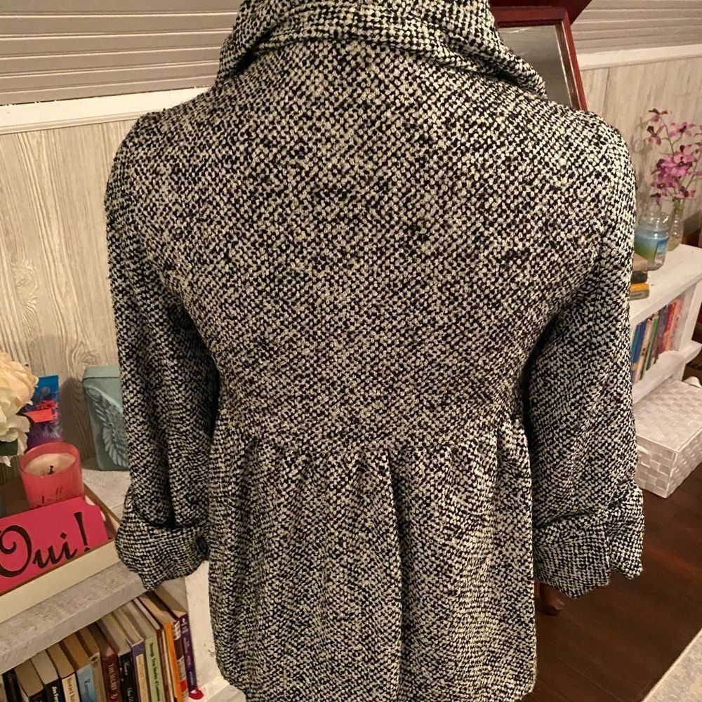 *Kensie* 🌺COQUETTE-Style🌺 Lined Tweed *Parisian* Swing Coat *Snaps* Sz 2 - Picture 4 of 8